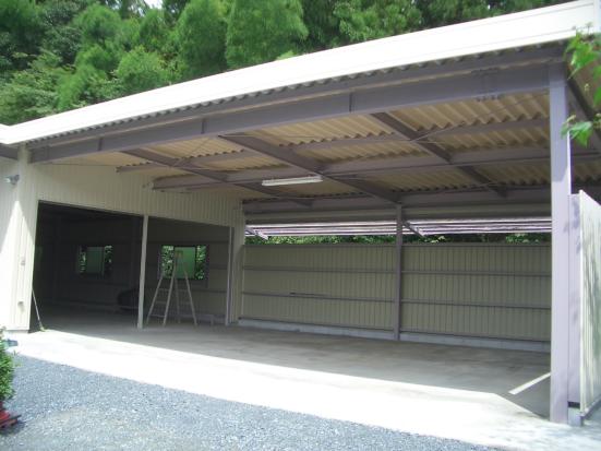 車庫・倉庫（A様） | 鉄骨住宅や工場・施設なら丹波市の工務店「栄伸建設」