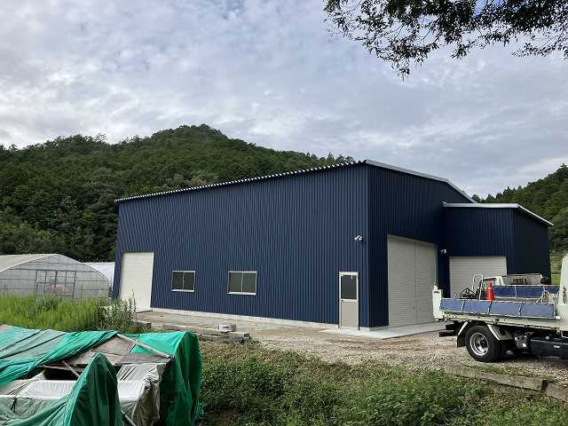 A様作業場新築工事 | 鉄骨住宅や工場・施設なら丹波市の工務店「栄伸建設」